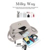 Milky Way Womens Waterproof Multi-Pocket Shoulder Bag Adjustable Strap Crossbody