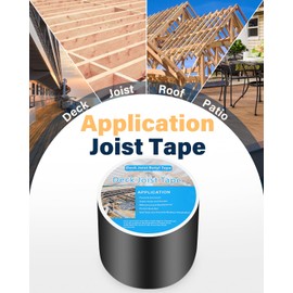 FAHKNS Joist Tape for Decking, 6" x 50' Seal Butyl Joist Tape Waterproof Weather Resistance Anti-Corrosion Deck Tape for Protect Deck Joist Beams