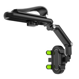 GLSOWEE Sun Visor Car Phone Holder, Multifunctional Adjustable Cell Phone Holder, 360° Rotatable and Retractable, Suitable for Car Home Kitchen, Compatible with Most Cell Phones (Green)