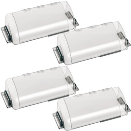 4 Pack Adjustable Air Vent Deflector, 9”-15” Transparent Deflector for Ceiling Registers, Floor, Sidewall (4)