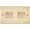 Knightsbridge FP4100BB Brushed Brass FPAV4100BB Flat Plate 10A 4G 2