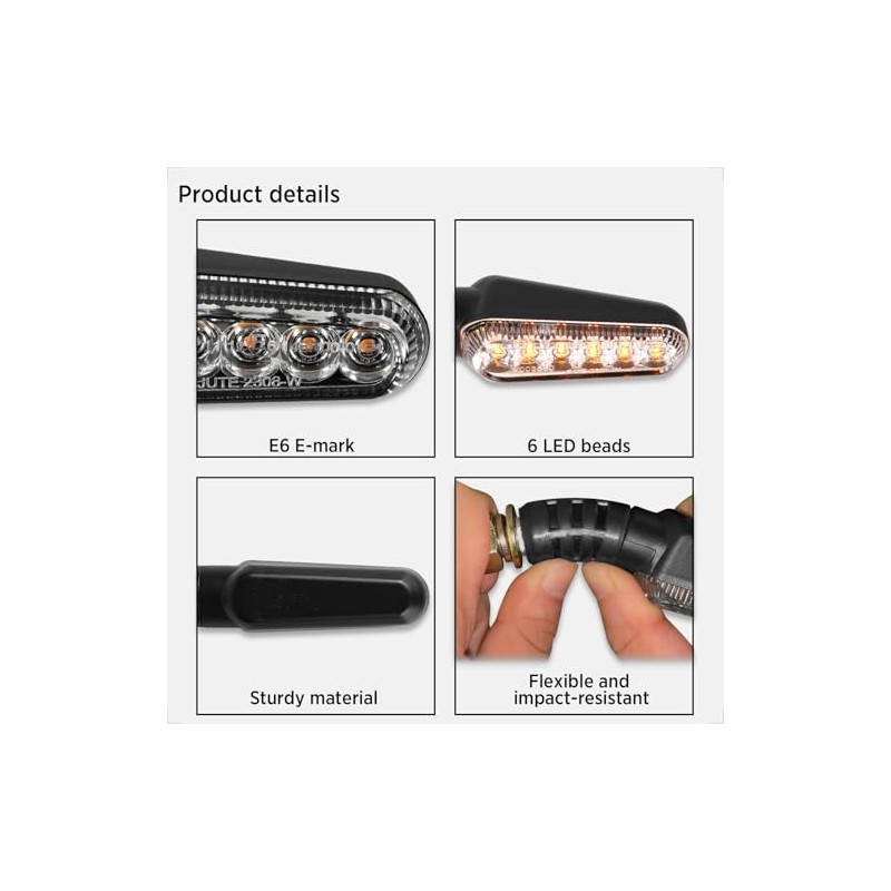evermotor LED Indicator Motorcycle, 12 V 2.4 W, Pack of