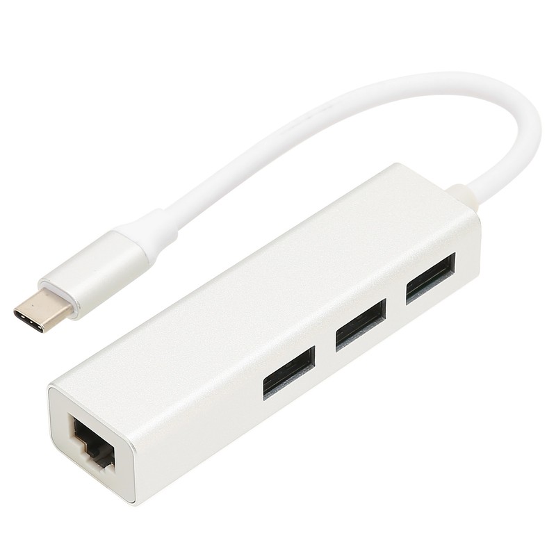 USB C to Ethernet Adapter RJ45 3 USB3.0 Ports High