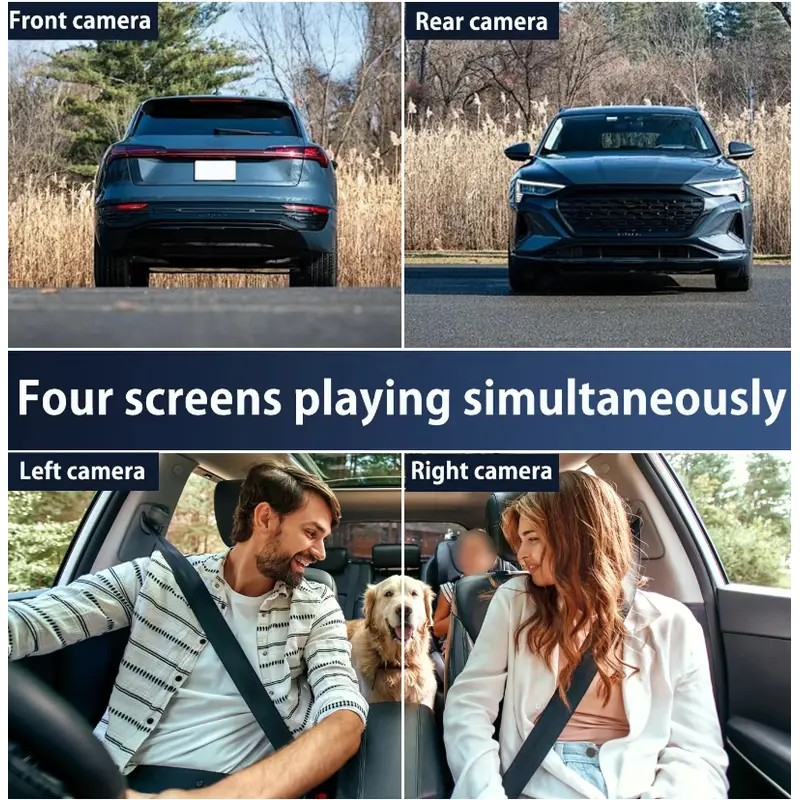 4-Channel Dash Cam 1080P HD DVR – Front, Rear, Left