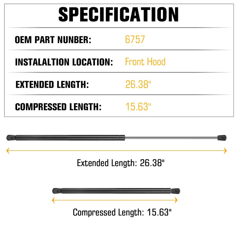 Front Hood Lift Support Strut for Toyota Avalon Camry 2012