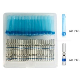 Domecka D-436 Series Heat Shrink Butt Splice Connector 20-16 AWG (M81824/ 1-2 Equivalent), Waterproof Insulated Connectors with Copper Splice Connectors and PVDF Heat Shrinkable Tubes (D-436-37)