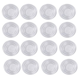 PZRT 16pcs Glass Top Table Bumpers Round Shape Glass Table Non-Slip Soft Grip Pad Furniture Accessories