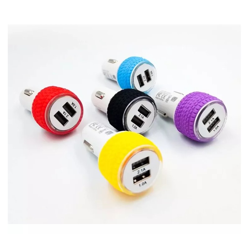 Maíz Plug In Cargador Para Auto 2puertos Usb 5v 2.1a