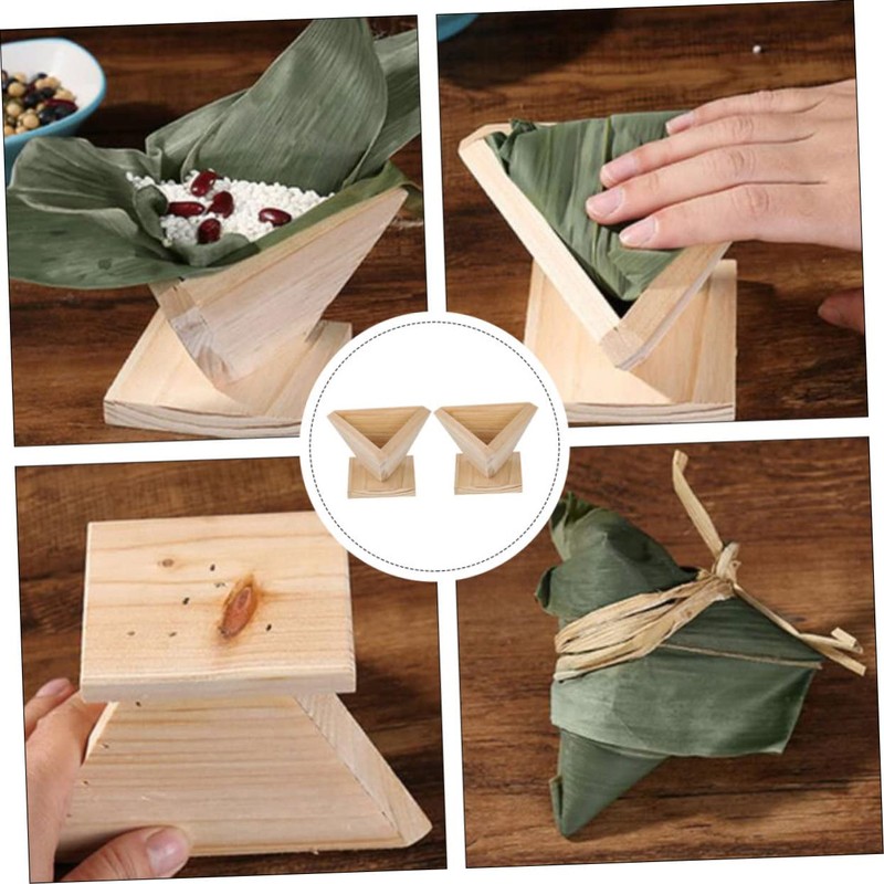 Ciieeo 2pcs Wooden Rice Ball Molds Moulds Rice-Pudding Molds (Wood