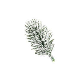 Ideen mit Herz Decorative Fir Branches, Snow-covered, 6.5 cm Long, Pack of 55, Artificial Fir Branches with Decorative Snow, Advent Wreath Decoration, Fir Green