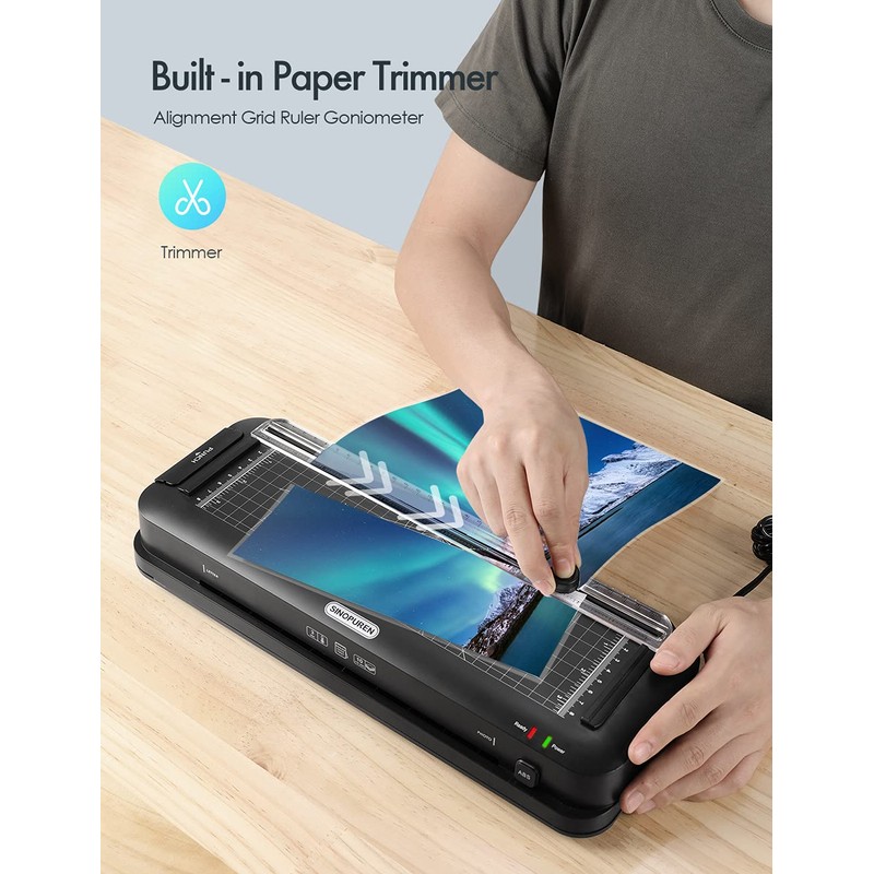 SINOPUREN 9-Inch Laminator Machine, Fast 3-Min Warm-Up, 3-in-1 Thermal Laminator