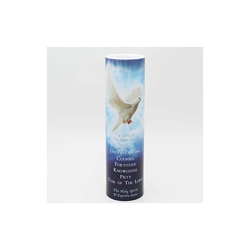 THE SAINTS COLLECTION Holy Spirit Blue, LED Flameless Devotional Prayer