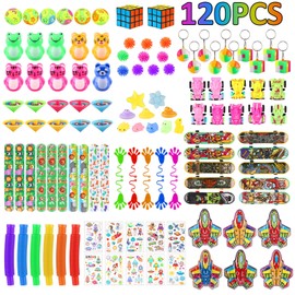 Foymlon Giocattoli, 120pcs Gadget Compleanno, Sacchetti Regalo per Set di Compleanno, Regali per Ragazzi e Ragazze Alla Fine Delle Loro Feste di Compleanno