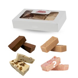 Uncle Butch's Fudge - Holiday Employee Gift Box - Great for Businesses - Decadent Handcrafted Fudge - Chocolate, Peanut Butter, Vanilla Walnut, & Surprise Seasonal Flavor (32oz total)
