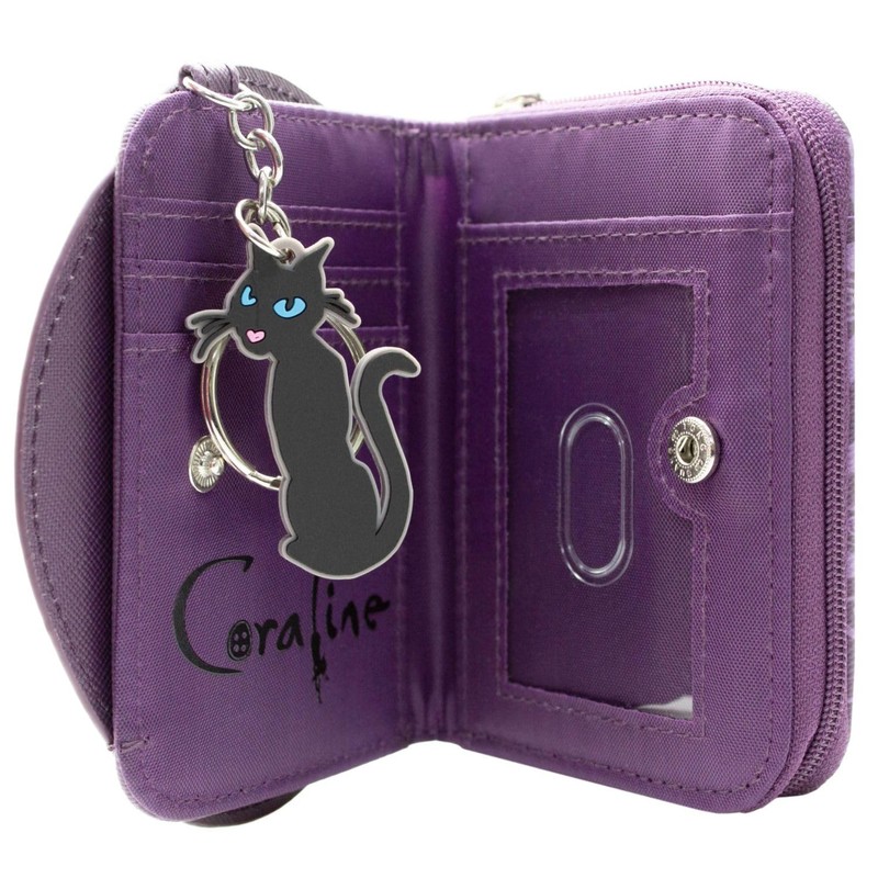 Button Eyes Coraline Parallel Universe Dark Fantasy Purse Zip Coin