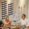 Wall Mounted Wine Rack Holds 12 Bottles, Adjustable Separable Black