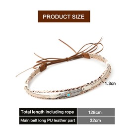 RUIFUU Cowboy Hat Bands,Handmade Western Turquoise Hats Band Cowgirl Feather Western Hat Band for Women and Man