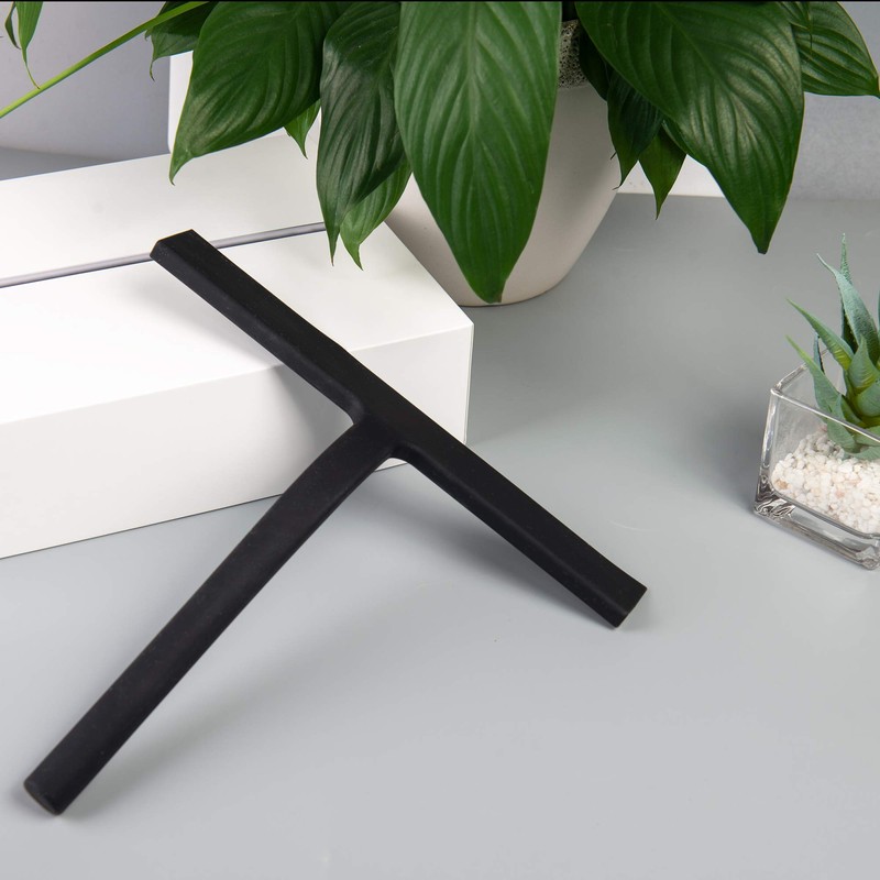 IMEEA Shower Squeegee for Glass Doors 9-Inch Black Shower Squeegees