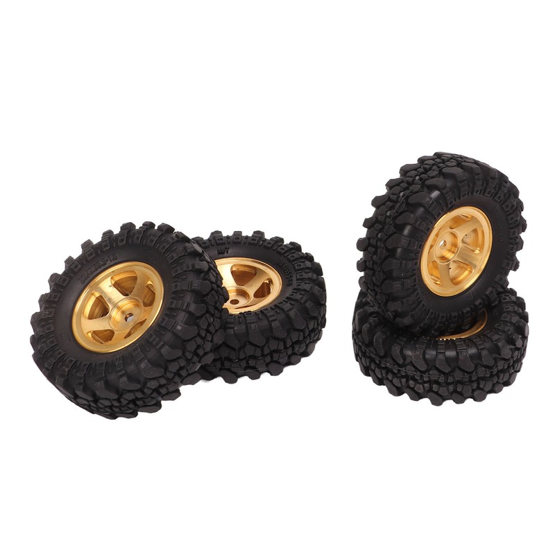 1 Inch RC Tires Brass Wheel Hub Rubber RC Car
