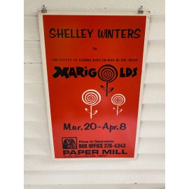 VINTAGE "MARIGOLDS" Shelley Winters THEATRE POSTER PAPER MILL PLAYHOUSE NJ