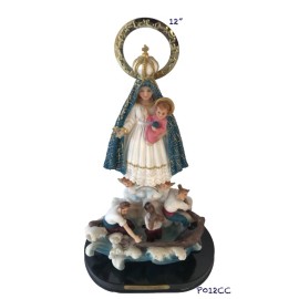 Virgen Caridad Del Cobre 12” , Our Lady Of Charity Resin Figurine P012CC