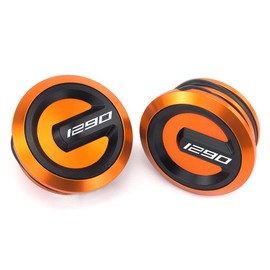 For KTM 1290 Super Adventure 2015-2022 1290 Super Duke R 2014-2022 Frame Hole Cover Caps Plugs Decorative Frame Cap Motorcycle Accessories (Orange & Black)