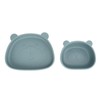 Baby Suction Plates Panda Shaped Powerful Suction Silicone Kid Suction