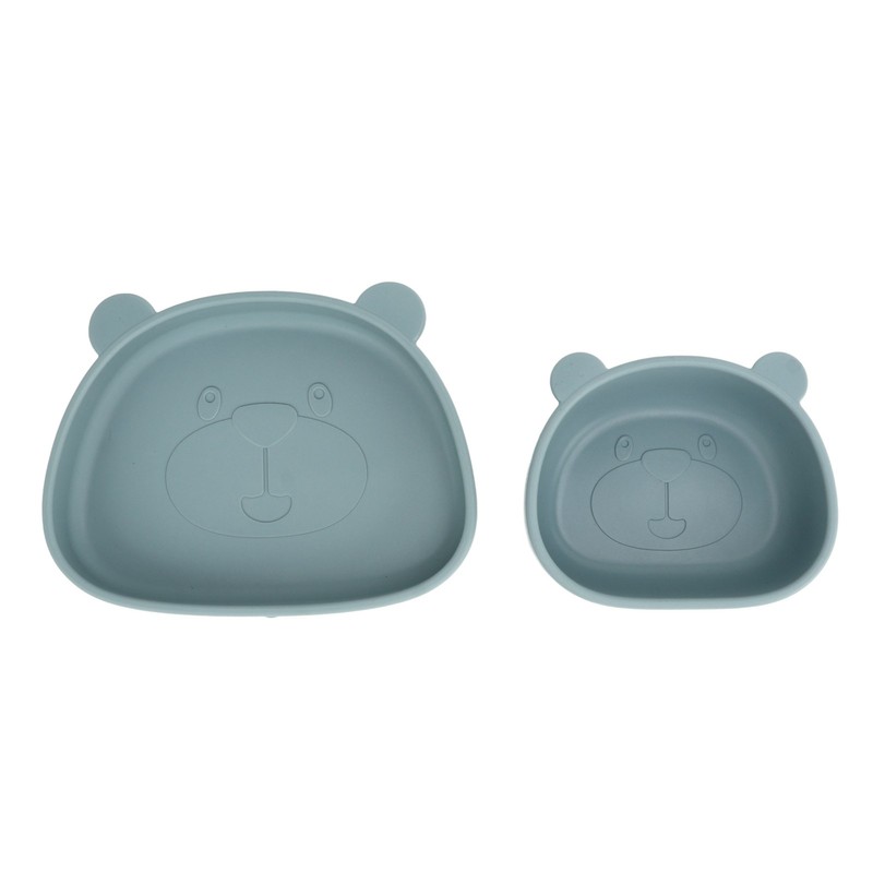 Baby Suction Plates Panda Shaped Powerful Suction Silicone Kid Suction
