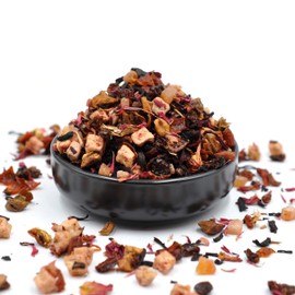 BARBERRY-STRAWBERRY-GOGI BERRY - 8 Ounce - FRUIT TEA - Vegan Natural Caffeine Free Loose Leaf Tisane Super Delicious Fruity Mix - Aroma Blast - Hot and Iced - PRIME TEA (8 Ounce)