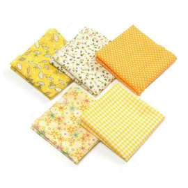 Patchwork Fabrics 50 x 50 cm Assorted Patterns Cotton Patchwork Fabrics Squares for Quilting Scrapbooking Sewing Craft DIY - Yellow Series