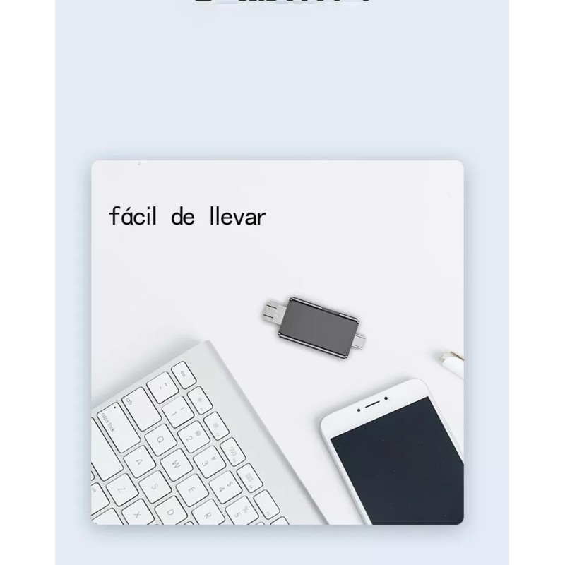 Baellerry Adaptador Lector Tarjetas Usb Tipo-c Sd Tf Otg Pc