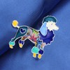 NEWEI broche de aleación esmaltada con forma de caniche para