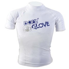 Body Glove Boys' S/A Fitted Sheet Basic Rash Guards, white, 12