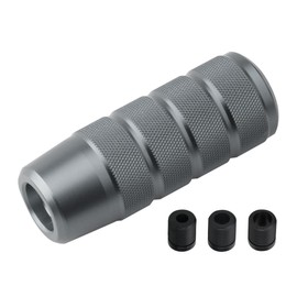 TSUGAMI 95mm/3.74" Car Shifter Knob, Aluminum Weighted Automotive Gear Shift Manual knobs Lever with 3 Threaded Adapters M8 M10 M12 x 1.25, Universal for Manual Transmission Vehicle (Gray)