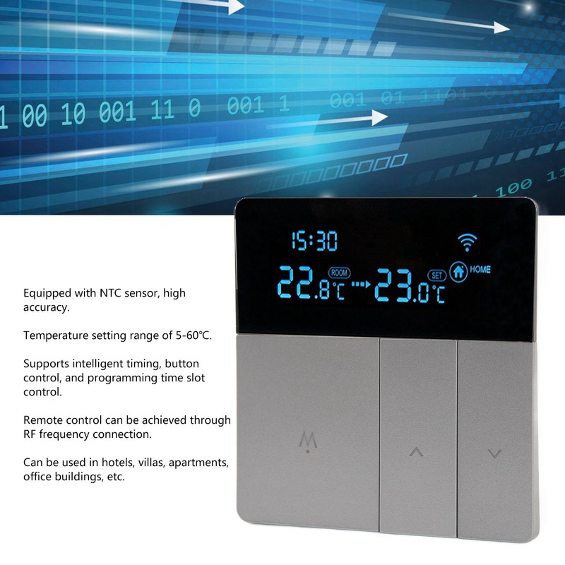 Digital Thermostat Remote Control Temperature Controller AC 90‑240V for Water