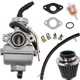 PZ20 Cable Choke Carburetor Set with Air Filter and Fuel Filter ATV Carb Replacement for Honda Baja TaoTao Coolster Pit Bike Dirtbike 50cc 70cc 80cc 90cc 110cc 125cc