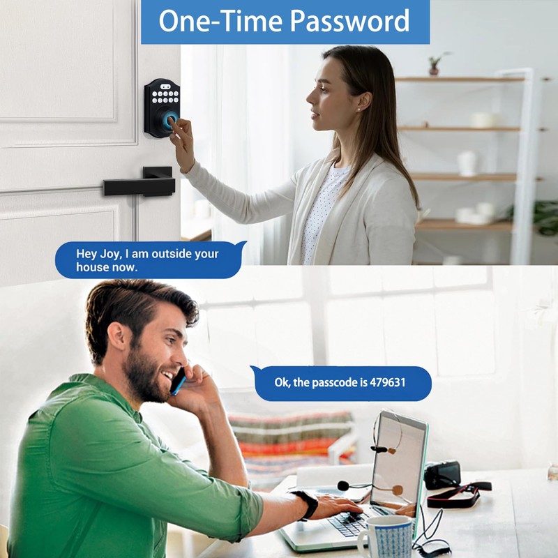 UMIKSMART Smart Door Lock with Fingerprint & Keypad, Keyless Entry