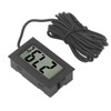 5PCS Electronic Digital Display Thermometer Black Mini Embedded Indoor Digital