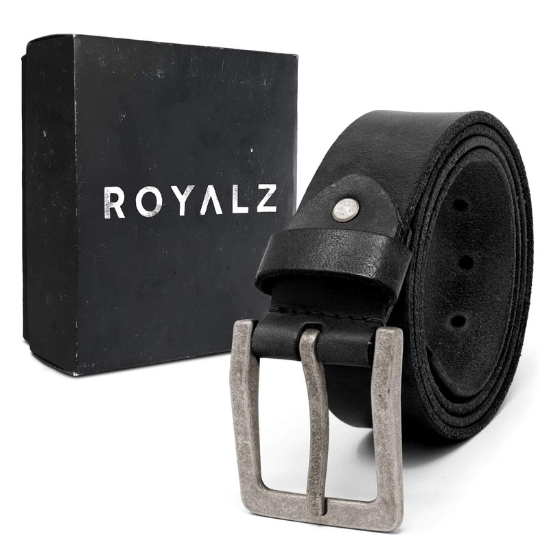 ROYALZ Antique Vintage Leather Belt for Men Buffalo Leather Made