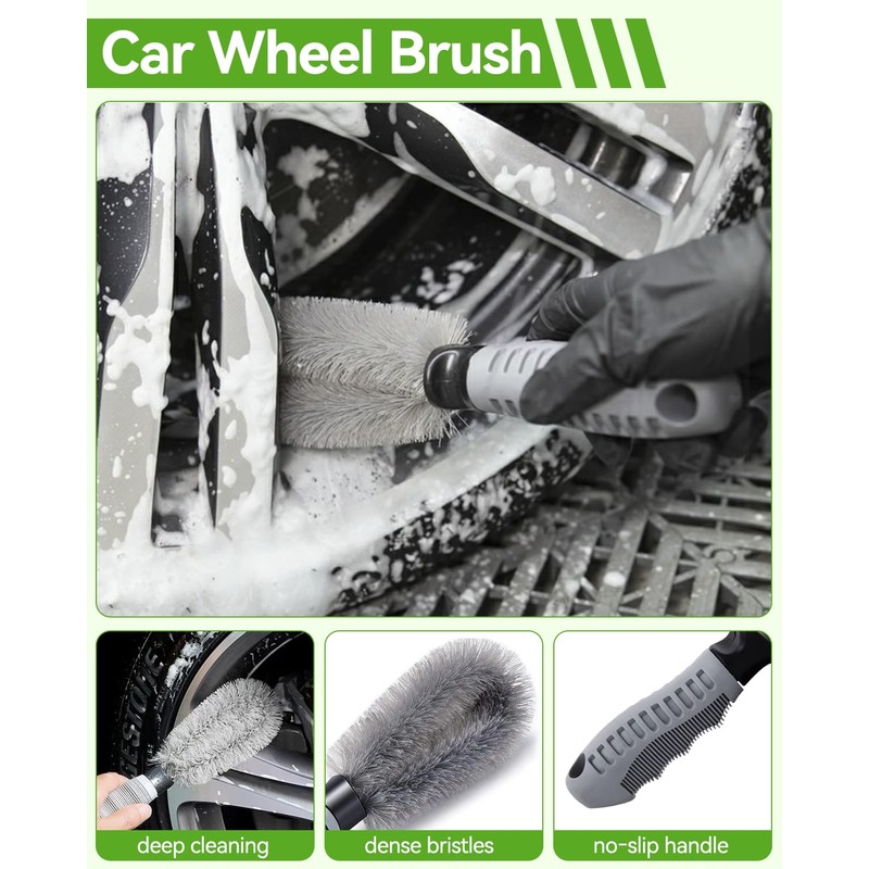 @UTOS 8Pcs Car Wash Kit, 62’’ Car Wash Brush with