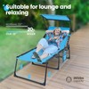 KING BIRD Chaise Lounge Beach Outdoor Chair with Facial Sun