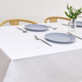 Style Decor W4703800 Tablecloth, 100% Cotton, Fashionable, Rectangle, Northern Europe, 47.2 x 59.1 inches (120 x 150 cm), Standard, Plain Twill, White