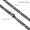 Figaro Chain Necklace for Men Women Cuban Link Chain Black
