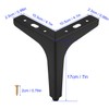 Biugaaufai 7 Inch Black Metal Furniture Legs, Set of 10,