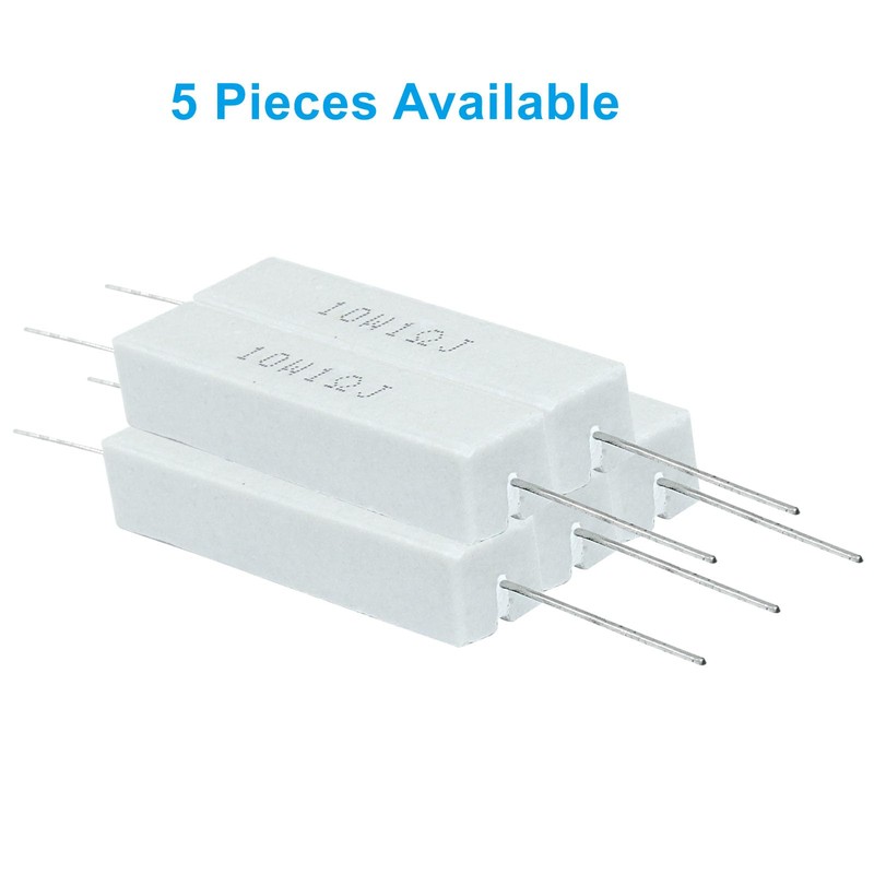 Seimneire 10w 1 Ohm Ceramic Cement Resistor, Wire Wound Power