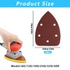 60 Sandpaper Triangle Sandpaper Velcro Mouse Sandpaper Set, 5-Hole Triangle