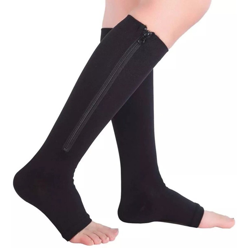Corp.Res Electronics Calcetas Medias De Compresion Con Cierre Varices Trombosis