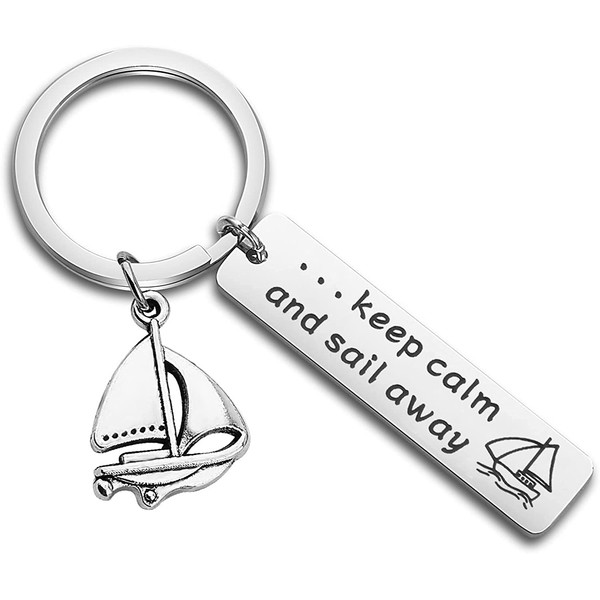 MYSOMY Sailboat Keychain Nautical Gifts Captain Gifts Sailor Gifts Keep