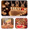 Pyrrhiax 2000PCS Silk Rose Petals with 24 LED Tea Lights