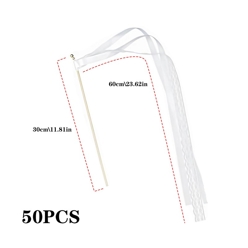 Pack of 50 Wedding Walls, White Wedding Walls, Streamers with
